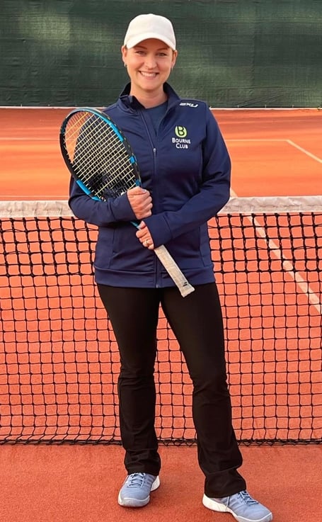 Bourne Club tennis coach, Sarah Chikhaoui, has recently returned to the court after beating cancer