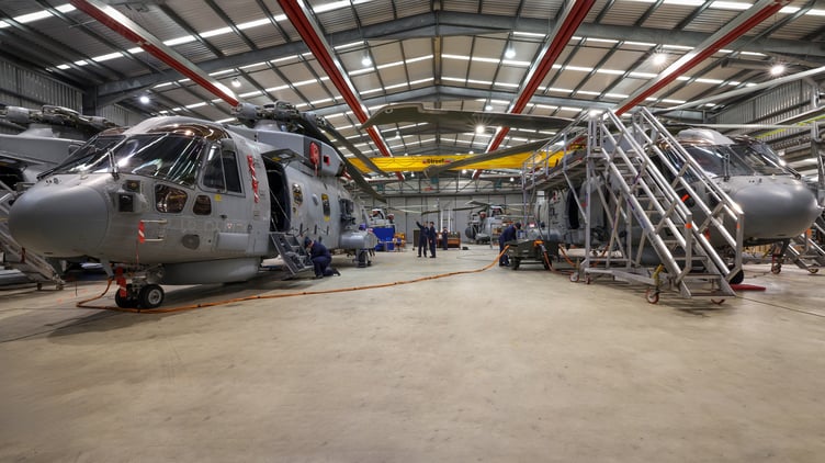 Engineers at 820 Naval Air Squadron maintain the squadron