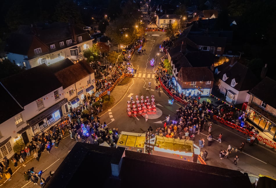 <p>Colin Fyfield (firefly-uav.uk) took this amazing drone footage of the Liphook Carnival</p>