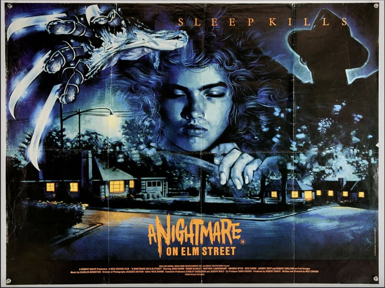 The movie poster from the 1984 slasher-horror film A Nightmare on Elm Street. (Ewbank's Auctioneers / SWNS)