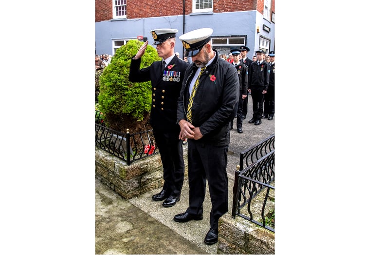 The fallen are solemnly remembered at Mevagissey. Picture: Paul Williams