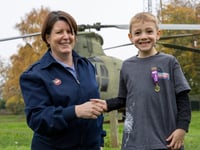 Brave little trooper from Odiham given military children’s medal