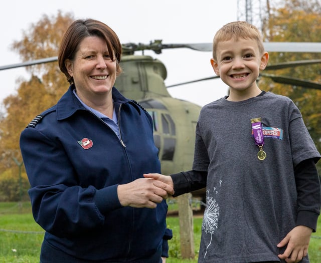 Brave little trooper from Odiham given military children’s medal