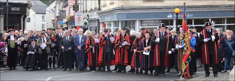 Launceston Town Council on parade - the team then provided a welcome spread after the service in the town hall. (Picture: John Ellacott)