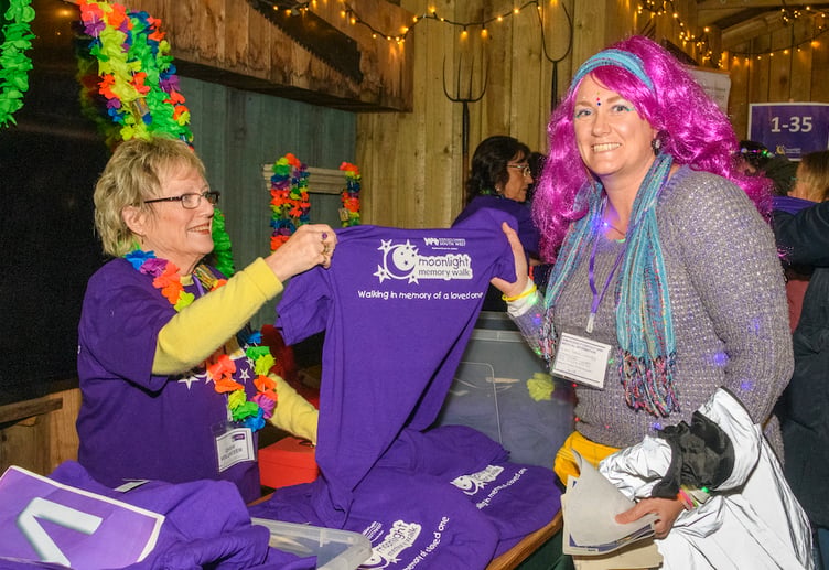 More than 270 people took part in the moonlight memory walk. Picture: Charles Francis