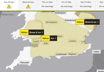 Ice warning issued for Hampshire and Surrey as temperatures plunge