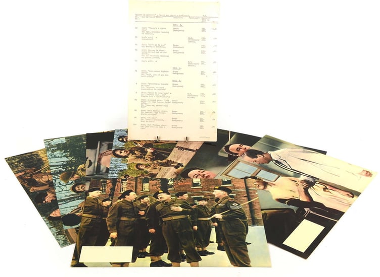 Musical cue sheets from the 1958 film Carry On Sergeant