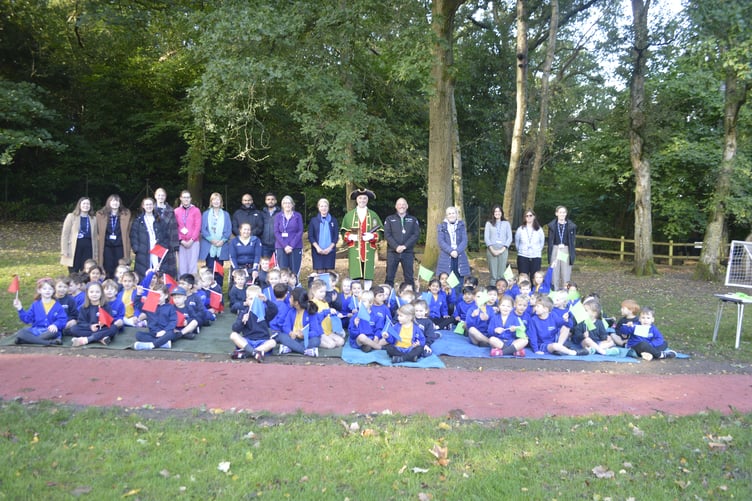 Running track at All Saints CofE school in Tilford