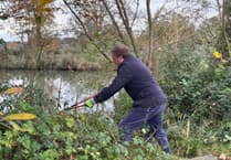 MP swaps politics for pond life at Badshot Lea community clean-up event