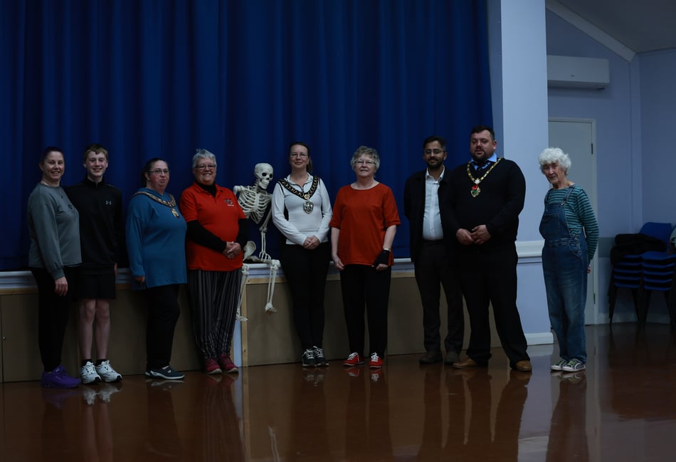 <p>Councillors enjoyed a tai chi class at Whitehill Village Hall</p>