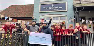 Cheers to village pub for football club donation