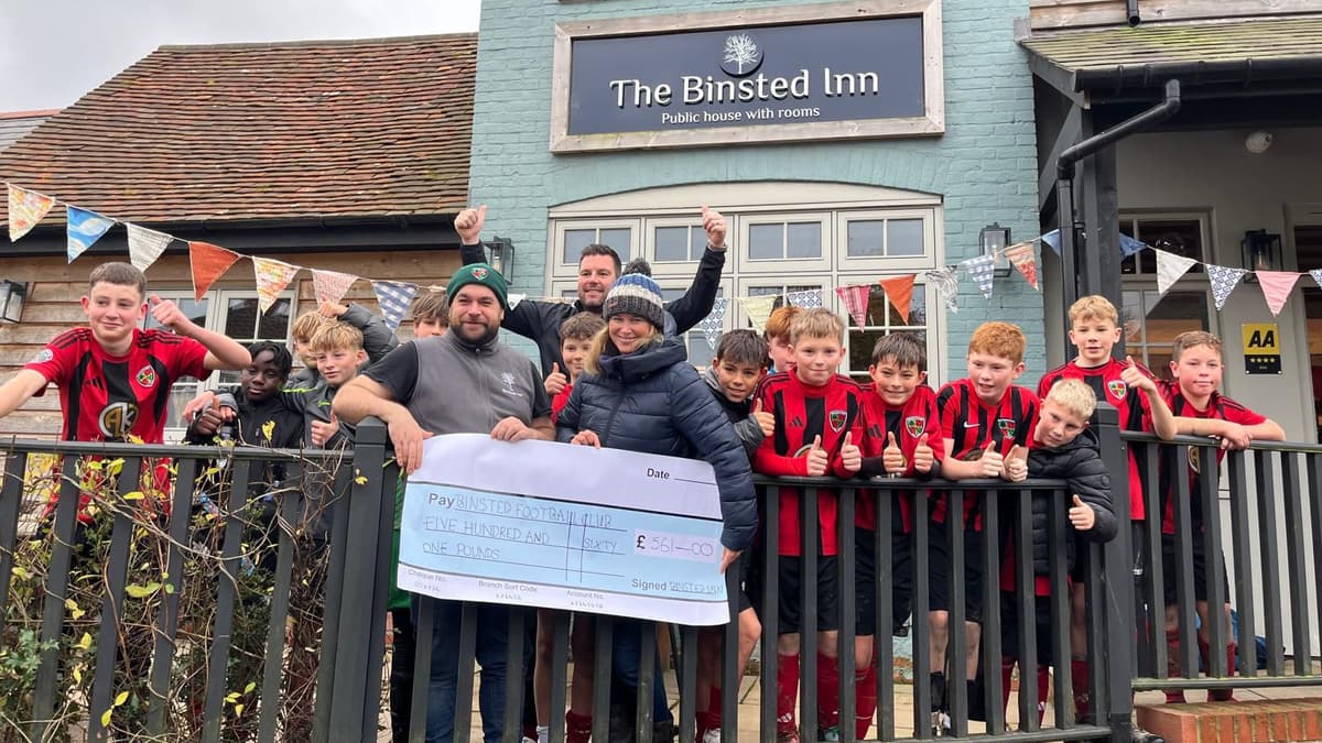 Binsted Inn is toast of the village after donation to football club ...