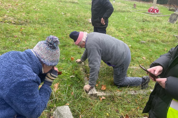 Searching for snails and slugs at St Peter's Churchyard