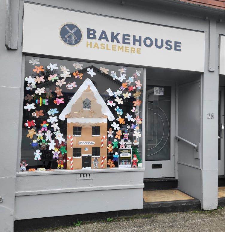 Bakehouse Haslemere's entry in the town's Christmas windows competition was batter than the rest