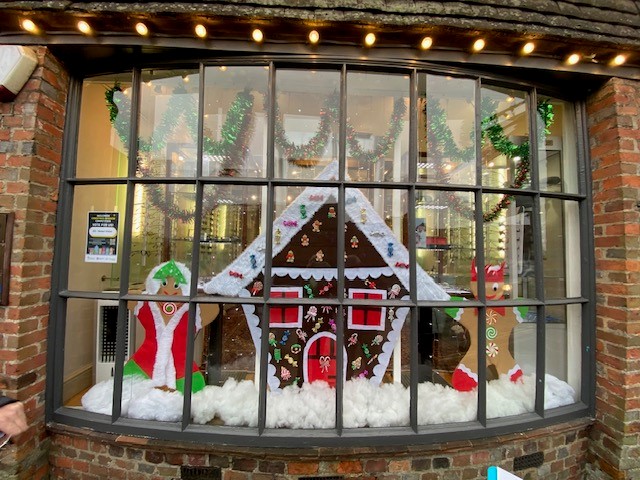 Gingerbread houses were a popular theme among Haslemere's festive shop window dressers last year