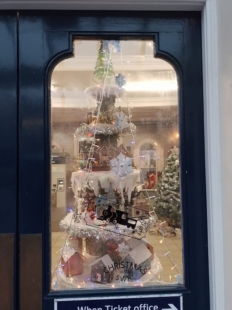 Haslemere's train station window display was on the right tracks