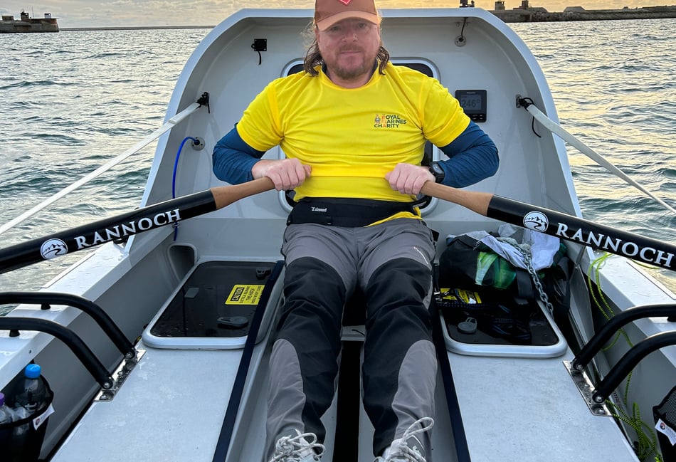 <p>Former royal marine Lee James is planning to row across the Atlantic to support veterans' mental health charities </p>