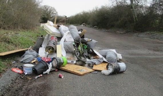 Flytipping Four Marks A31 EHDC