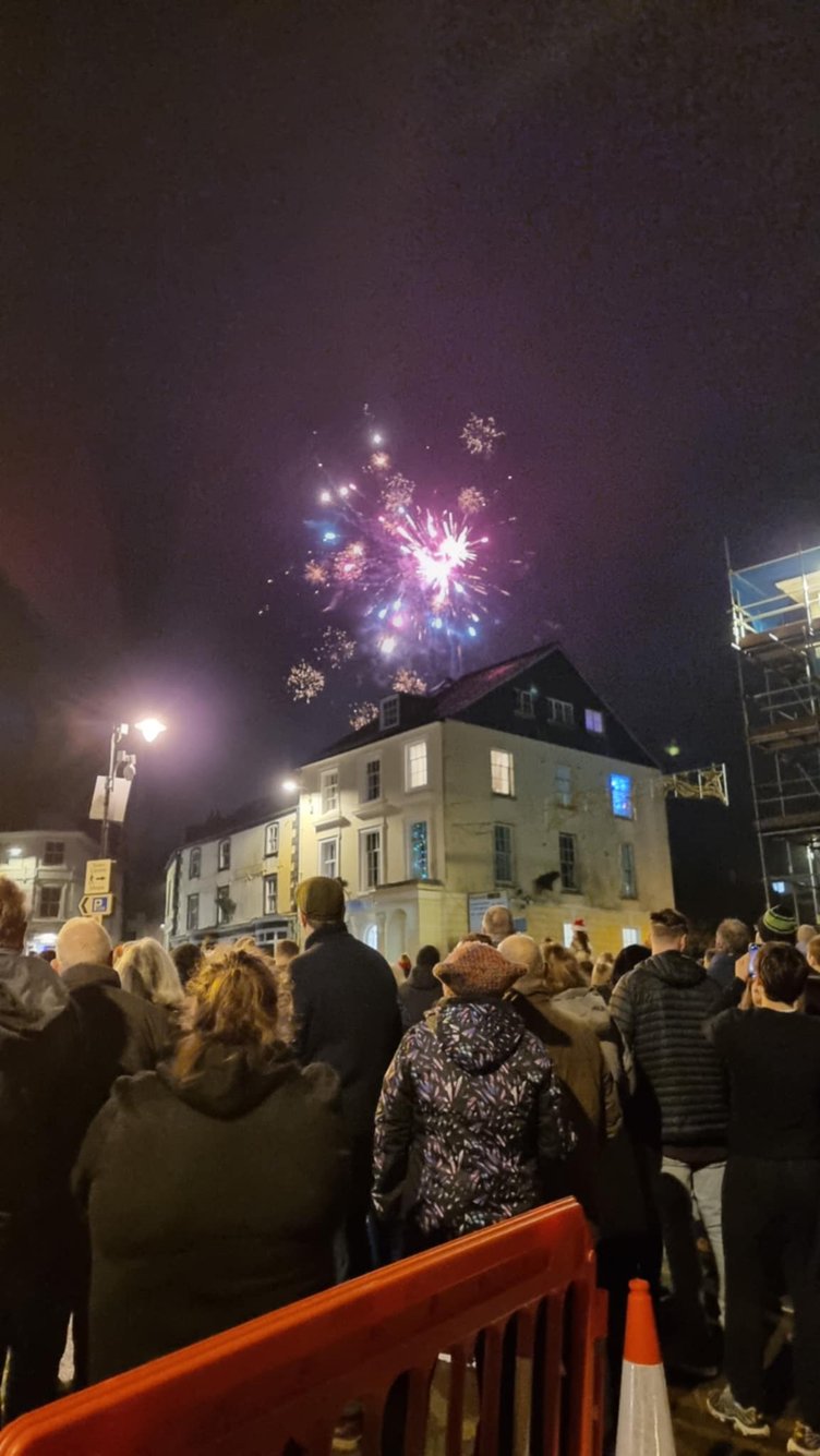 Fireworks light up the sky above Liskeard at their annual Lights Up parade