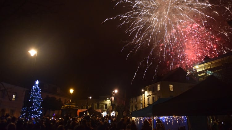 Fireworks light up the sky at the annual Liskeard Lights Up