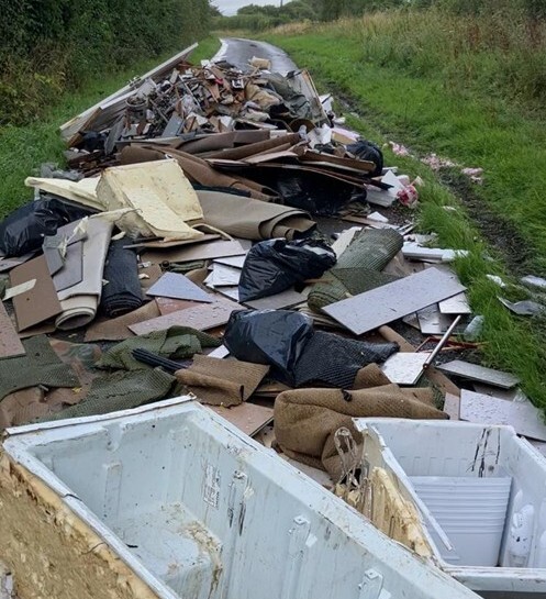 <p>A fly-tip on Hinton Manor Lane, Horndean, in August 2023 (EHDC)</p>