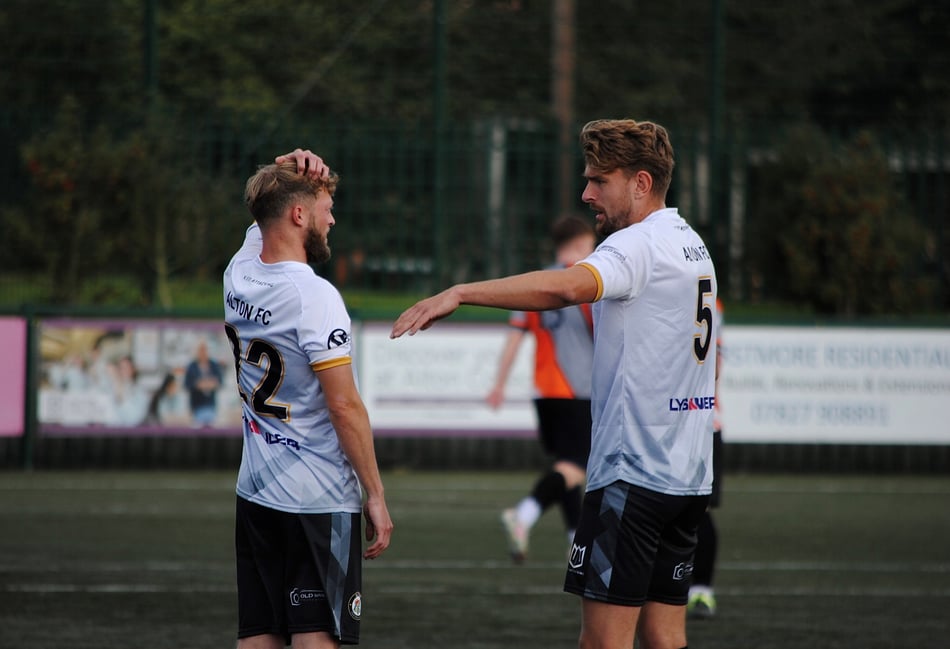 <p>Regan Hitch and Olly Dickson playing for Alton Phoenix before Regan's injury</p>