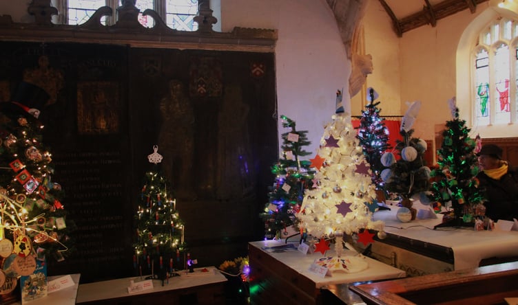 More entries for the St Decuman’s Church, Watchet, Christmas tree festival. PHOTO: George Ody.