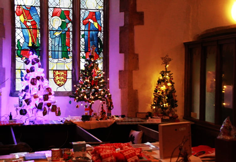 Illuminating St Decuman’s Church, Watchet, with its Christmas tree festival. PHOTO: George Ody.