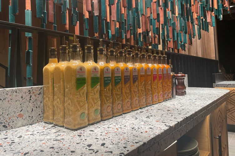 Nandos sauces at Brightwells Yard