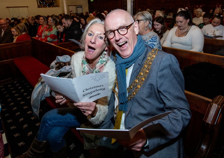 St Austell mayor Julian Young with his wife Jenny. Picture: Paul Williams.