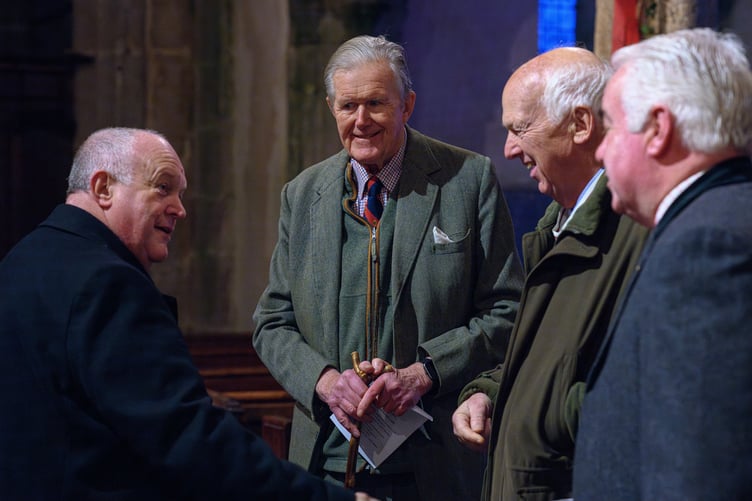 Bishop David arriving at St Meubred's Church, Cardinham