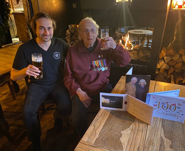 Drink with his grandson gave Ed a perfect 100th birthday