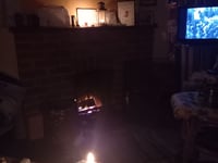 Television by candlelight as Selborne residents tackle power cut