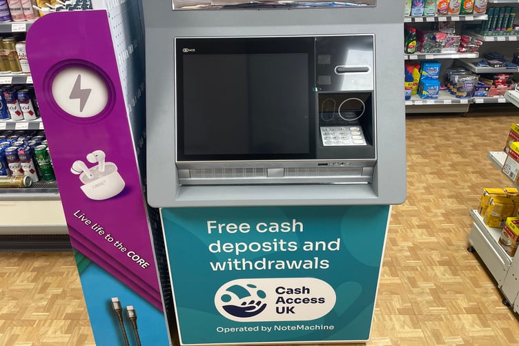 Cash access withdrawal deposit at Farnham Super Market