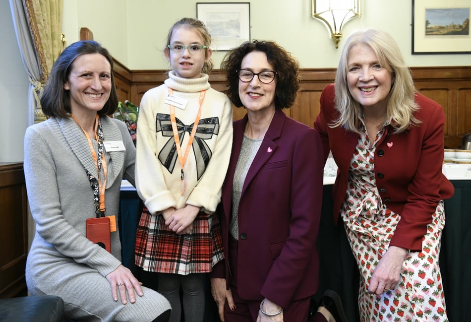 <p>From left: Isabelle's mother Elise, Isabelle, Baroness Merron, parliamentary under-secretary of state at the Department of Health and Social Care, and Fiona Loud, policy director at Kidney Care UK</p>