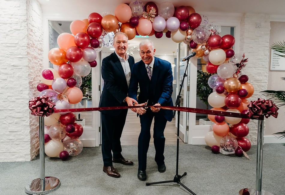 <p>Dr Hilary Jones does the honours at Elm Lodge</p>