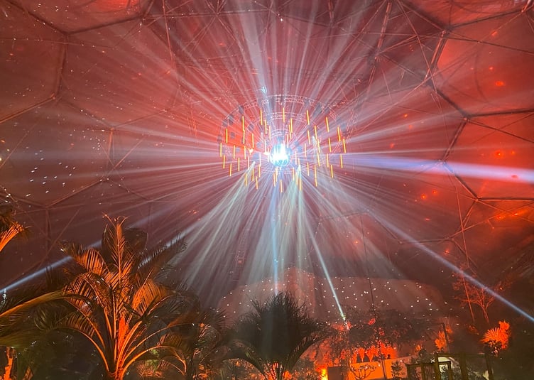 The lighting show in the Mediterranean biome was a treat for the senses. Picture: Andrew Townsend