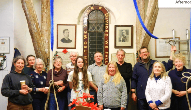 St Peter’s Church Bell Ringers who rang in the new year, 2025. From left: Fiona, Alice, Christine, Jacqueline, John, Katherine, Duncan, Rebecca, Brian, Nick, Caroline and Mary. Picture taken by Erin, who also rang