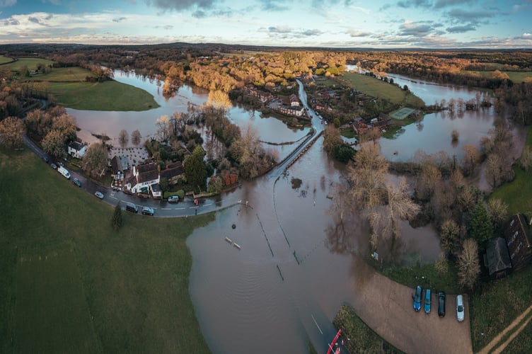 Tilford Flooding Drone photo Michael Hoblyn
