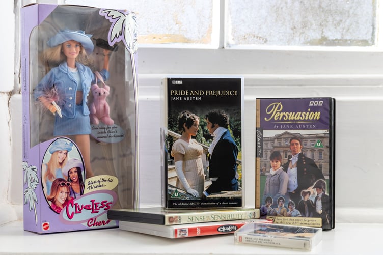 Jane Austen-related videos and merchandise from 1995.