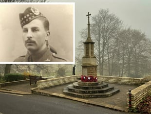 Soldier makes his mark on memorial after 107 years