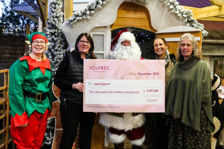 Squire's Space2grow Christmas Grotto donation
