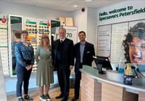 MP Damian Hinds meets experts delivering eye and hearing health care in Petersfield