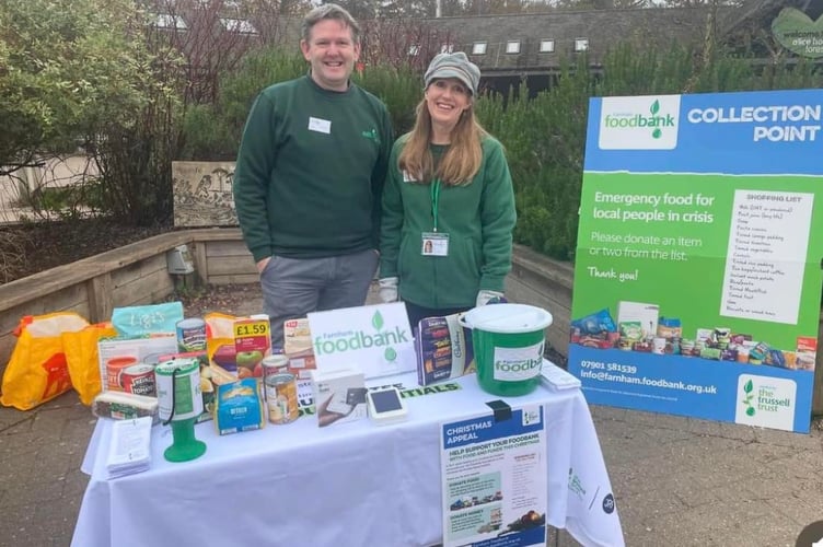 Farnham Foodbank Alice Holt donation