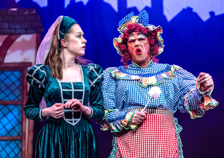 Alice Fitzwarren (Olivia Coon) and Cissy Suet (Darren Williams). Picture: Paul Williams