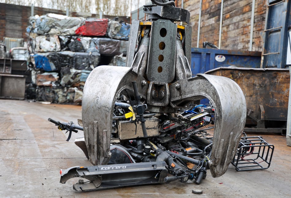 <p>Operation Crush destroying illegal e-scooters</p>