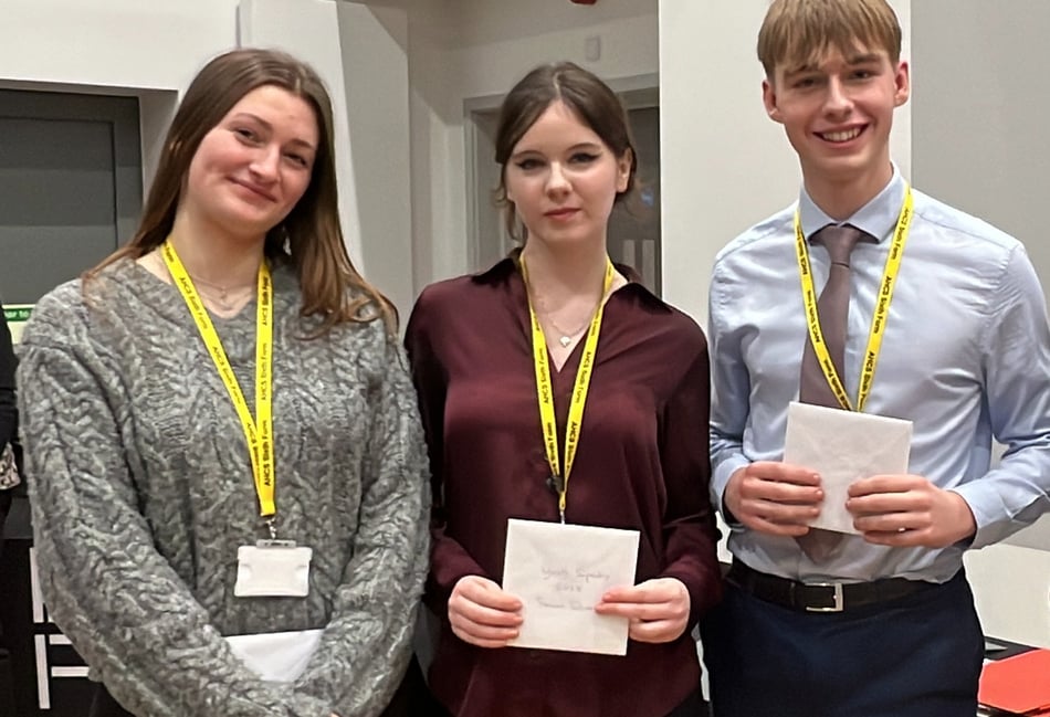 <p>The triumphant All Hallows senior team are all smiles after their win in the Rotary Youth Speaks competition.</p>