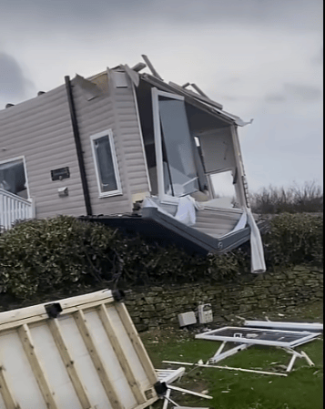 A number of caravans have been damaged at Trevornick Holiday Park