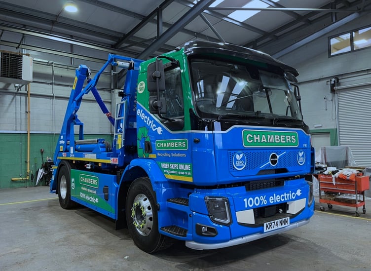 Chambers Waste Management electric skip loader