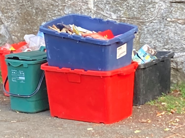 Councillors have discuss edwhether Powys residents should wait until their recycling bins are full before putting them out for collection